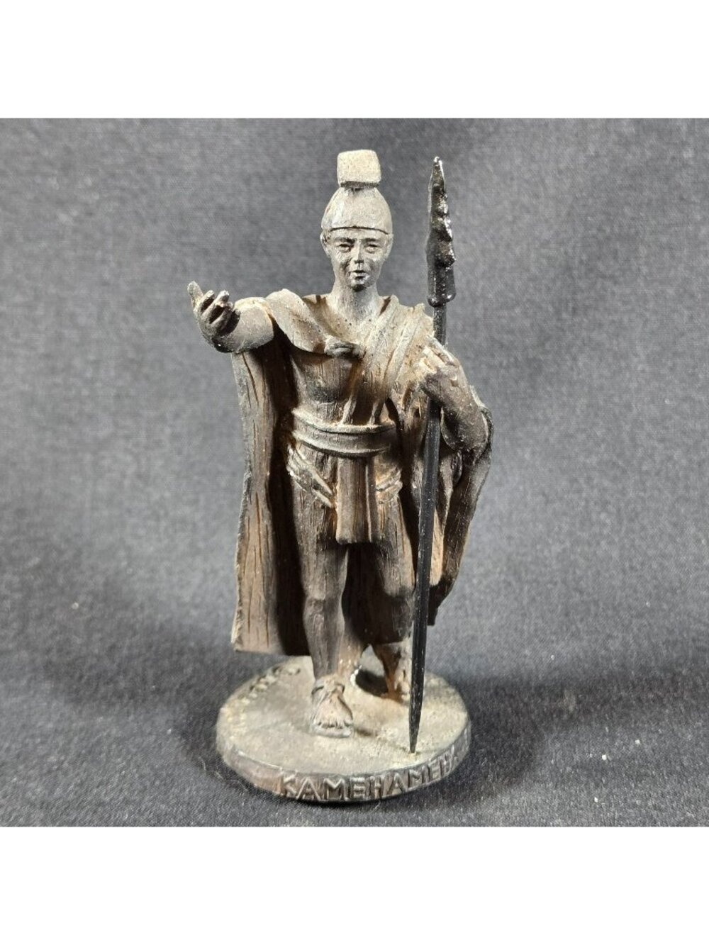 King Kamehameha I Sculpture Souvenir Figurine Vintage Hawaiian Tiki 3" Hawaii